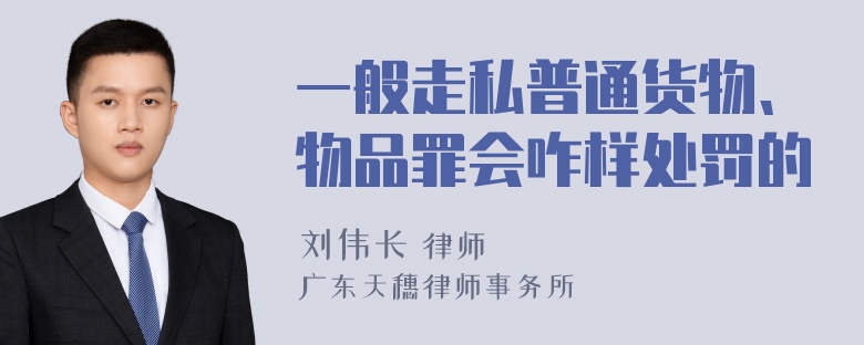 一般走私普通货物、物品罪会咋样处罚的