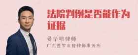 法院判例是否能作为证据