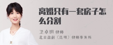 离婚只有一套房子怎么分割