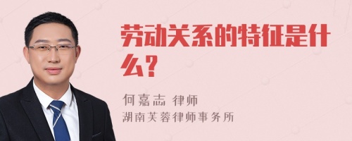 劳动关系的特征是什么？