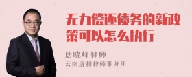 无力偿还债务的新政策可以怎么执行