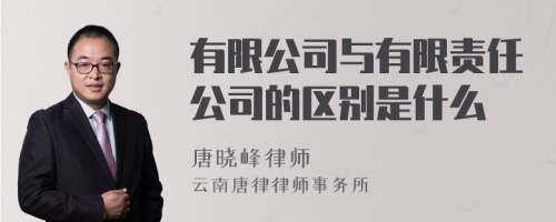 有限公司与有限责任公司的区别是什么