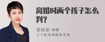 离婚时两个孩子怎么判？