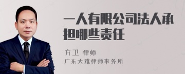 一人有限公司法人承担哪些责任