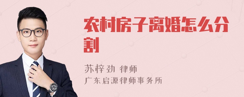 农村房子离婚怎么分割