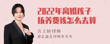 2022年离婚孩子抚养费该怎么去算 