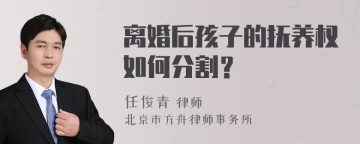 离婚后孩子的抚养权如何分割？