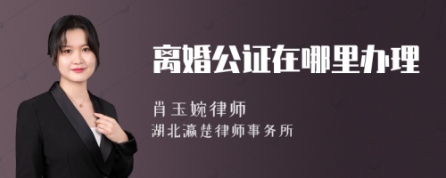 离婚公证在哪里办理