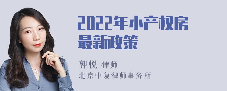 2022年小产权房最新政策