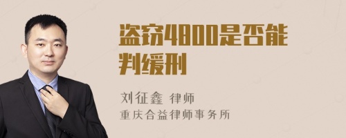 盗窃4800是否能判缓刑