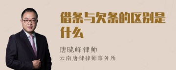 借条与欠条的区别是什么