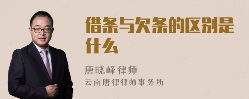 借条与欠条的区别是什么