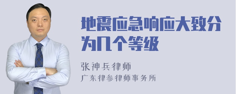 地震应急响应大致分为几个等级