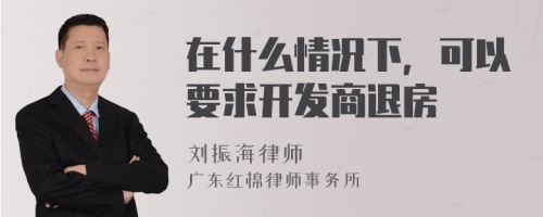 在什么情况下，可以要求开发商退房