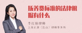 抚养费标准的法律根据有什么