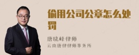 偷用公司公章怎么处罚