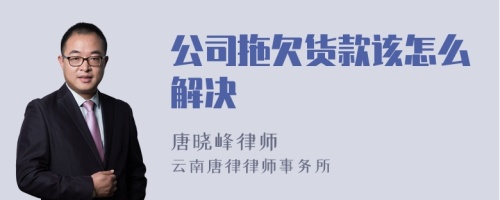 公司拖欠货款该怎么解决