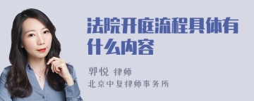 法院开庭流程具体有什么内容