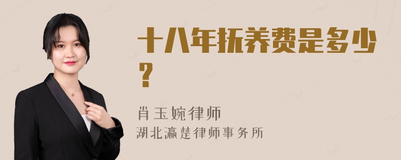 十八年抚养费是多少？