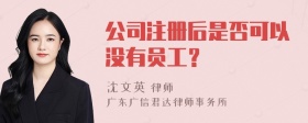 公司注册后是否可以没有员工？