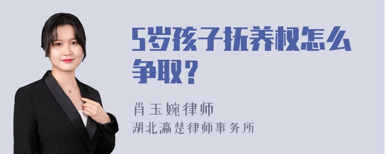 5岁孩子抚养权怎么争取？