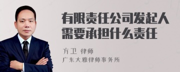 有限责任公司发起人需要承担什么责任