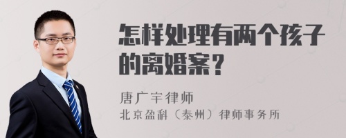 怎样处理有两个孩子的离婚案？