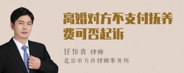 离婚对方不支付抚养费可否起诉