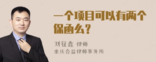 一个项目可以有两个保函么？