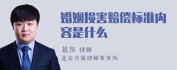 婚姻损害赔偿标准内容是什么