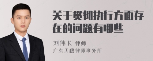 关于贯彻执行方面存在的问题有哪些