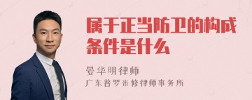 属于正当防卫的构成条件是什么