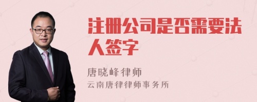 注册公司是否需要法人签字