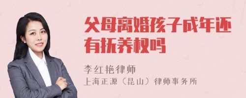 父母离婚孩子成年还有抚养权吗