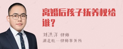 离婚后孩子抚养权给谁？