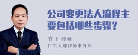 公司变更法人流程主要包括哪些步骤？