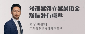 经济案件立案最低金额标准有哪些