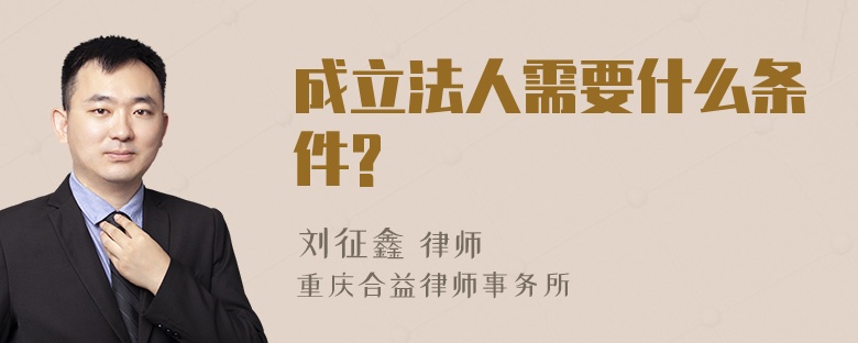 成立法人需要什么条件?