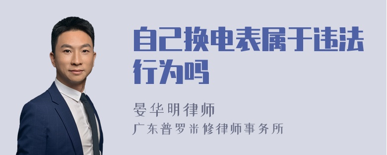 自己换电表属于违法行为吗