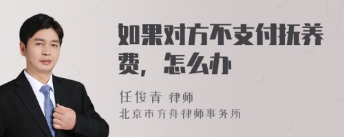 如果对方不支付抚养费，怎么办