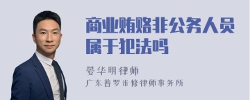 商业贿赂非公务人员属于犯法吗