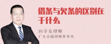 借条与欠条的区别在于什么