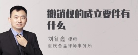 撤销权的成立要件有什么