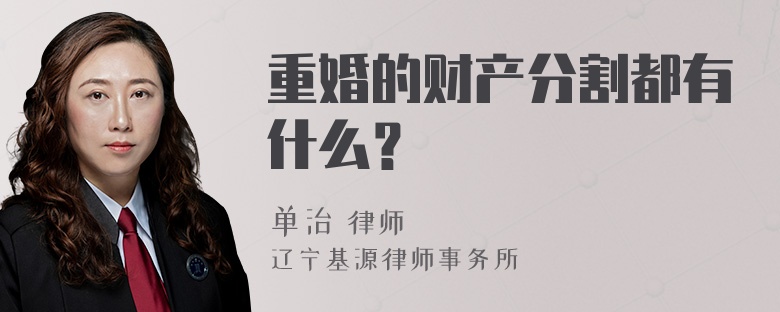 重婚的财产分割都有什么？