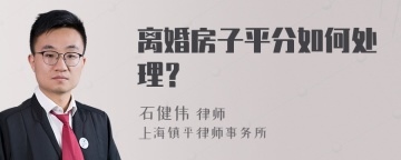 离婚房子平分如何处理？