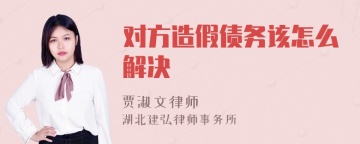 对方造假债务该怎么解决