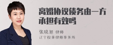 离婚协议债务由一方承担有效吗