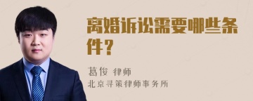 离婚诉讼需要哪些条件？