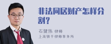 非法同居财产怎样分割？