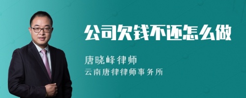 公司欠钱不还怎么做